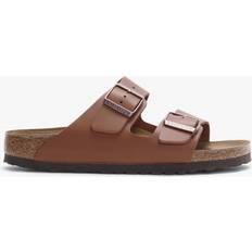 Birkenstock Arizona Ginger Brown Natural Leather Two Bar Mules