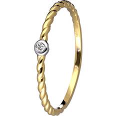 Trendor 41566 Damen Brillantring Gold 585/14K Diamantring