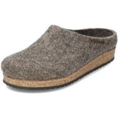 Damen - Wildleder Holzschuhe Clog aus Wollfilz TIROLER STEINSCHAF, taupe