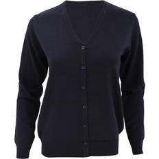 Kustom Kit V-Neck Cardigan Knitwear Navy