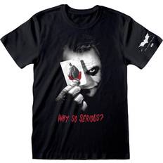 Universal Textiles Herr T-shirts Universal Textiles Batman: The Dark Knight Unisex Adult Why So Serious T-Shirt Black