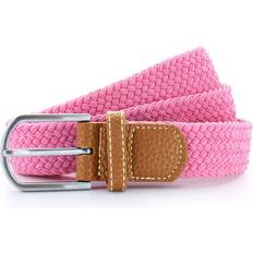 Woven Braid Stretch Belt Pale Pink One