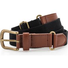 ASQUITH & FOX Leather And Canvas Belt Black One