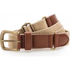 Leather And Canvas Belt Khaki One