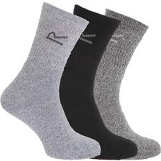 Regatta Men Underwear Regatta Great Outdoors Mens Cotton Rich Casual Socks Pack Of 3 Grey One