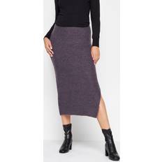 Purple - Women Skirts LTS Tall Midi Knitted Skirt Purple 14-16