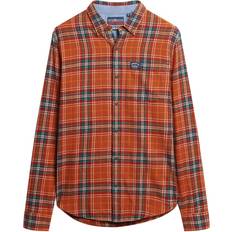 Homme - Orange Chemises Superdry Langärmeliges Holzfällerhemd - Orange