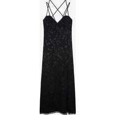 Zadig & Voltaire Rohal silk jacquard dress schwarz