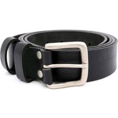 Duke Mens Gavin Kingsize Square Leather Belt Black