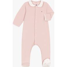 Velour Jumpsuits Children's Clothing Petit Bateau Baby Star Print Collar Sleepsuit, Saline