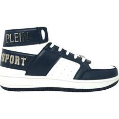 Sneakers Philipp Plein Sport Hi-Top Bold Brand White and Navy Sneakers