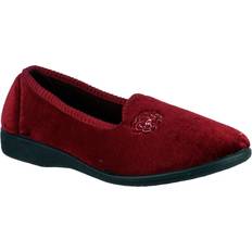 Velour Shoes Mirak SIMONE Ladies Slippers Burgundy:
