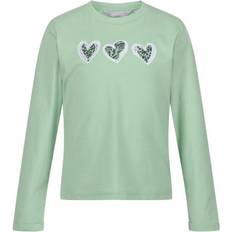 Hearts Tops Regatta Childrens/Kids Wenbie III Heart Long-Sleeved T-Shirt Quiet Green years quiet green