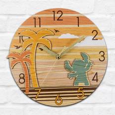 Relojes de pared Disney Lilo & Stitch Beach Silhouette