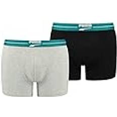 Boxers - Turkosa Kalsonger Puma Gentle Retro Boxer Herren, 2er-Pack, Grau/Grün, Größe: XL, Kleidung