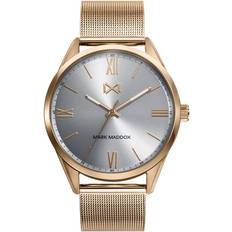 HM0117-13 Men's Grey Dial Gold-Tone Mesh Strap Watch 40mm