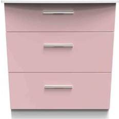 Pink Chest of Drawers Welcome Furniture Ready Assembled Knightsbridge 3 Chest of Drawer