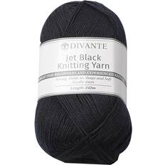 Black Yarn Divante Basic Knitting Yarn Jet Black