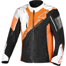 Macna Motorradjacke Sigil Weiß/Orange