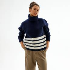 Pierre Robert Tröjor Pierre Robert Ulltröja med Avtagbar Polokrage Merinoull Blue