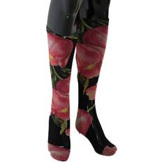 Dolce & Gabbana Socks Dolce & Gabbana Multicolor Floral Tulip Nylon Socks