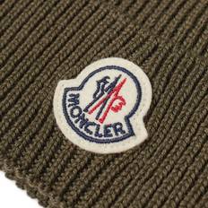 Moncler Unisex Beanies Moncler Men's Logo Beanie Green Green One