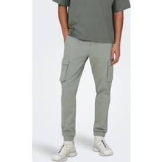 Kanvas Byxor Only & Sons Cam Stage Cargo Cuff Pants Wrought Iron
