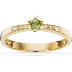 Peridot Ringar Scrouples Vida Darling 8 Karat Guld Ring Med Diamanter - Guld