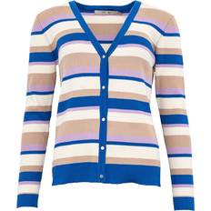 Herre - Viskose Trøjer Costamani Stripe Cardigan Blå Stribet-XL