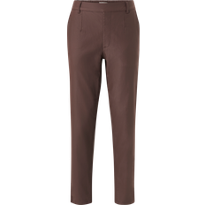 Bruna - Kostymbyxor Object Byxor Lisa Coated Pant Brun