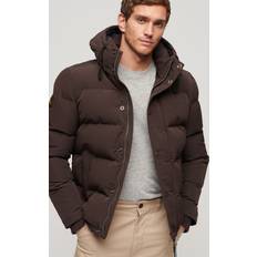 Superdry Everest Quiltad Jacka Med Huva - Brun