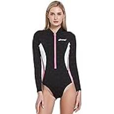 Partes del traje de neopreno Cressi Termico 2mm Womens Long Sleeve Shorty Swimsuit 2023 Black/Pink/White-Extra Extra