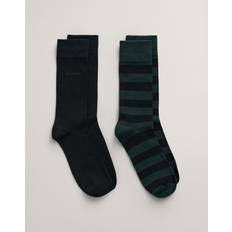 Gant Green Socks Gant Pack Barstripe Solid Socks Black 9-10