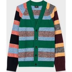 Men - Multicolored Cardigans PS by Paul Smith Multicolor Stripe Cardigan