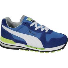 Puma TX-3 Lace Up Blue Leather Textile Mens Trainers 341044 71 B24C