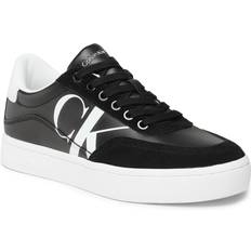 Calvin Klein Jeans Women Cupsole Trainers, Black Black/Bright White/Silver