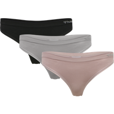 Hummel Juno Seamless Thong 3-pack - Ash Rose/Black/Paloma