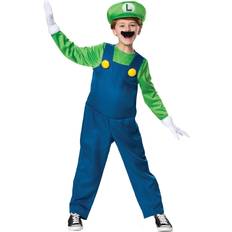 Disguise Boys Super Mario Brothers Luigi Deluxe Costume Green/Blue/White 7/8