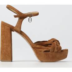 Twinset Heeled Sandals TWINSET Woman colour Tobacco Tobacco