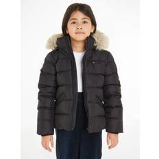 Tommy Hilfiger Jacken Tommy Hilfiger Essential Kapuzen-Daunenjacke mit Kunstpelz BLACK