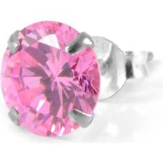 Pink Rund 6mm Zirkon Ørering