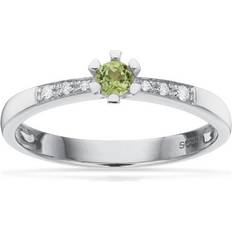 Scrouples Vida Darling ring kt. hvidguld m. peridot og brillanter
