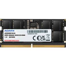 Adata 16 GB - DDR5 RAM Memory Adata AD5S560016G-S Memory Module 16 GB 1 x 16 GB DDR5 5600 MHz ECC