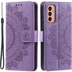 Skalo Samsung A14 4G/5G Mandala Flip Cover Lilla