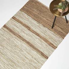 Homescapes Recycled Handwoven Stripe Brown cm