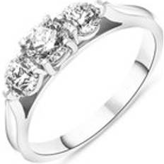 Grey Rings C W Sellors Platinum 1.29ct Diamond Three Stone Ring Platinum