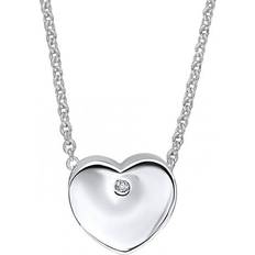 Platinum Charms & Pendants D For Diamond Children's Heart Pendant P5356X