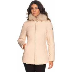 Yes Zee Beige Polyamide Jackets & Coat