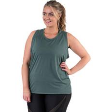 Gröna - Viskos Linnen BLACC Alya Plus tank Green
