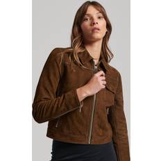 Lin Vêtements d'extérieur Superdry Veste en Daim Femme Desert - Marron